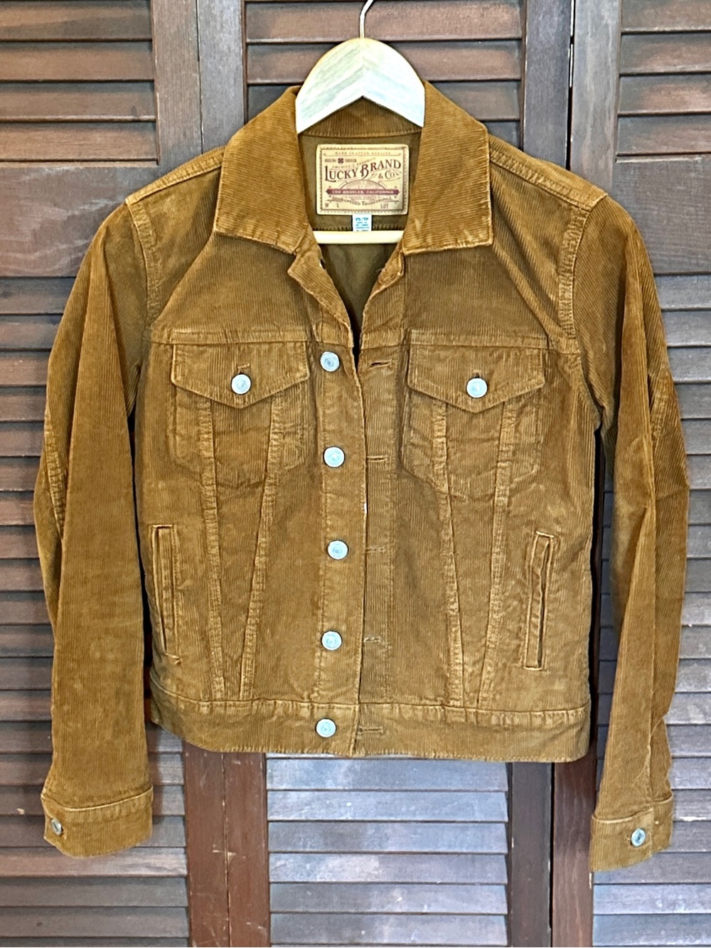 Lucky Brand Men's Corduroy Jacket in Chestnut Brown